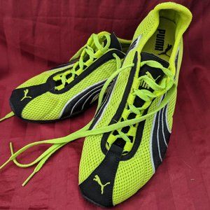 Puma Neon Green and Black Sneakers